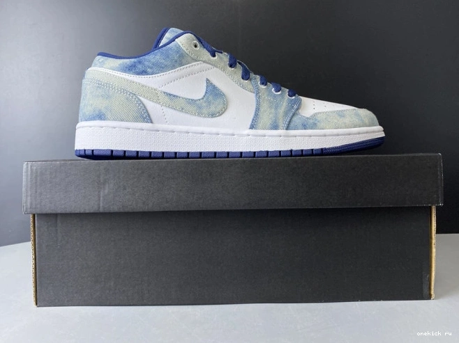 Rep Onekick 1 Washed Denim Air Low CZ8455-100 Jordan 0704